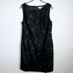 Cato Dress Women's Size 12 Black Textured Ribbon Detail